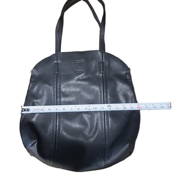 Antik Kraft Black Vegan Leather Bag Snap Closure - Picture 11 of 14